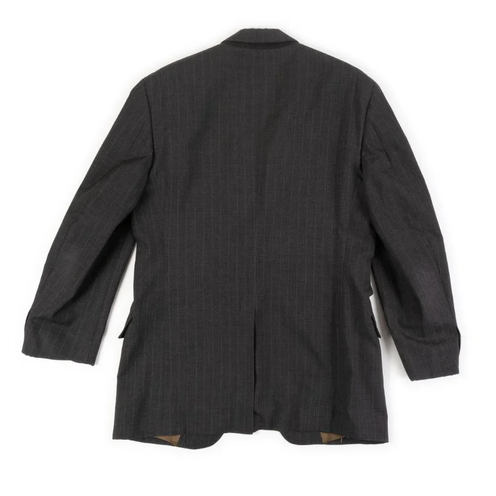 BROOKS BROTHERS charcoal grey pinstripe blazer jacket size 39R
